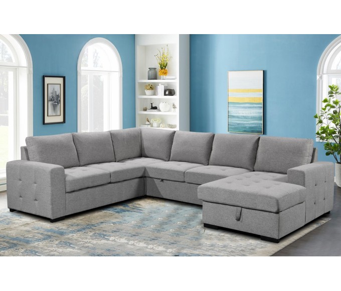 Prestige Sectional with storage chaise and sofabed